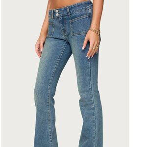 Edikted Women's Mattea Low Rise Flared Jeans NWT